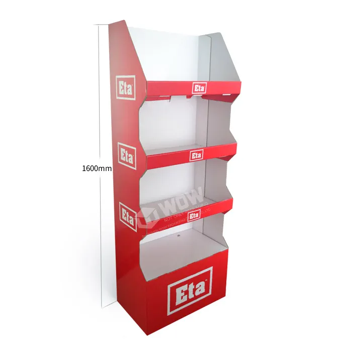 Three Tier Cardboard Floor Display Stand
